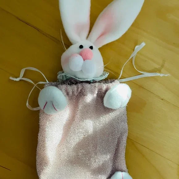 Set 4 Plush 3D Bunny Bags Easter Collection - Picture 7 of 8